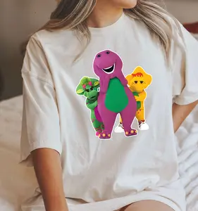 Barney The Dinosaur and friends Trio tshirt, adult size, chil.dren size shirt