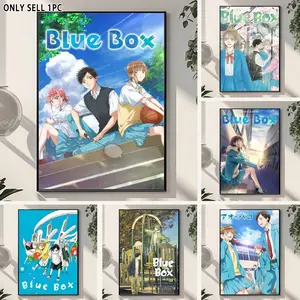 cartoon B-blue b-box Poster HD Sticky Waterproof Wall Art | High Quality Print Aesthetic Home Living Bedroom Bathroom hallway Decor Trendy Room Decoration | Multiple Size Options Available