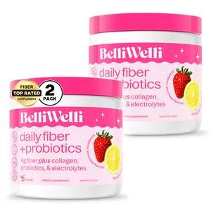 BelliWelli Daily Fiber + Probiotics - Strawberry Lemonade -2 Pack