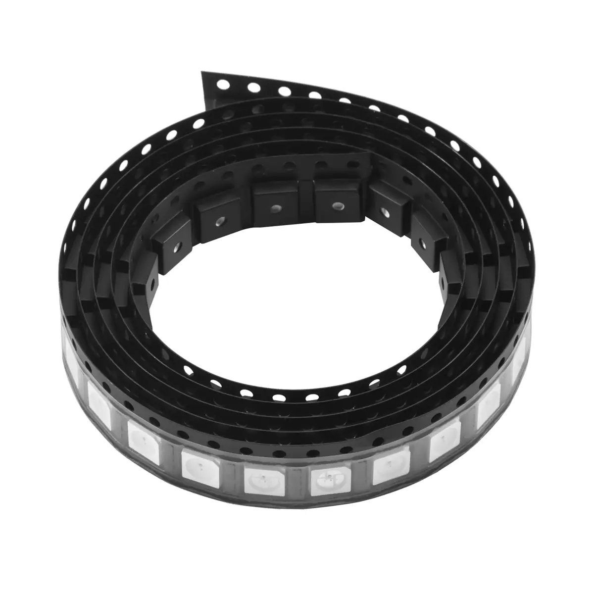 Electronic Products Bulk Pack of 100 WS2812B 5050 SMD LED Chips on White PCB, Reverse Safe Individually Addressable Diodes with 256 Brightness Levels, Strips, Serial Cascade, Plastic, Built-In Power-On Reset, 100 X Ws2812b, 16777.216 Colors, Rgb Leds, Bul