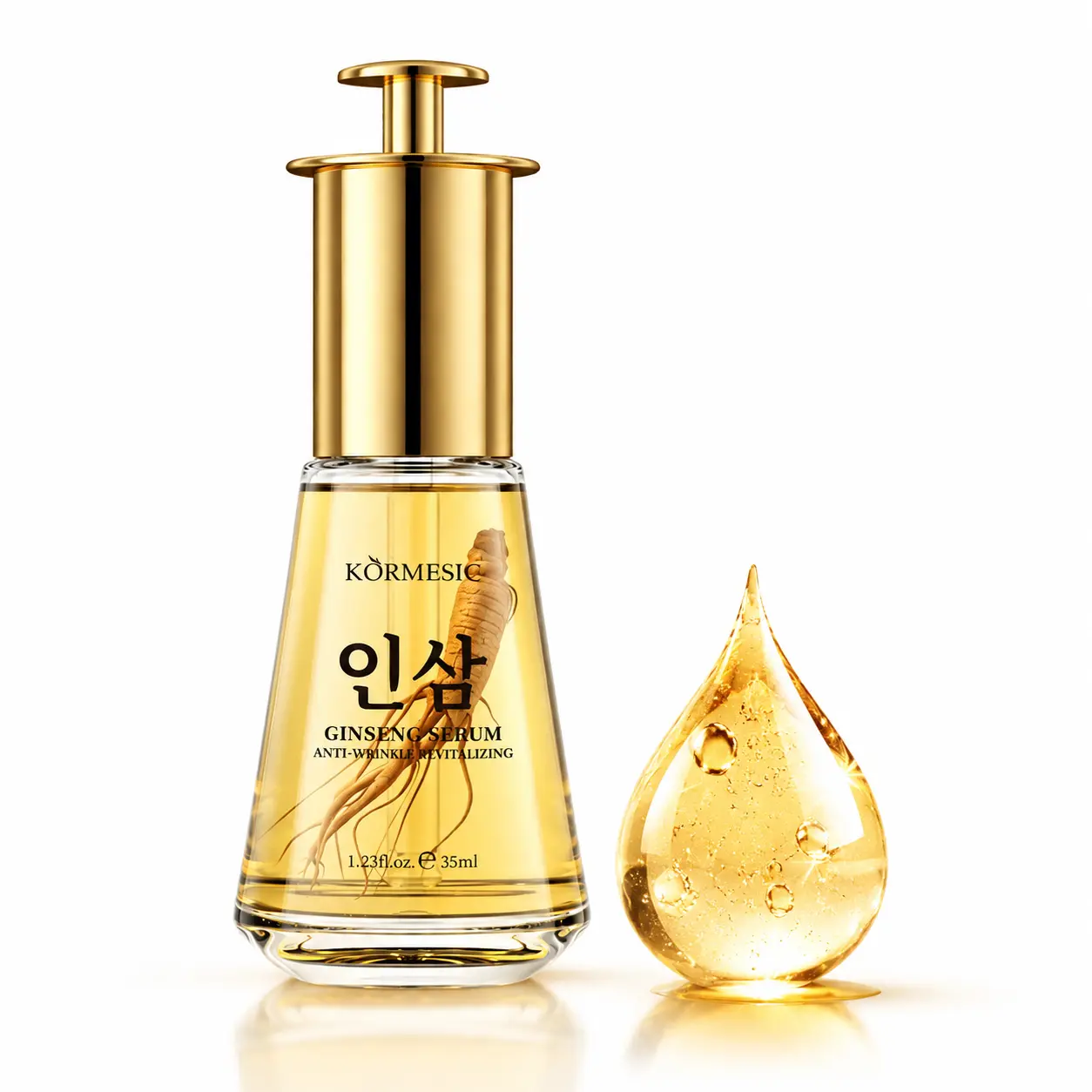 Anti wrinkle ginseng essence, moisturizing essence, anti wrinkle essence, tighten and relax skin, reduce fine lines Vegan Hydrating Glucamune Serum