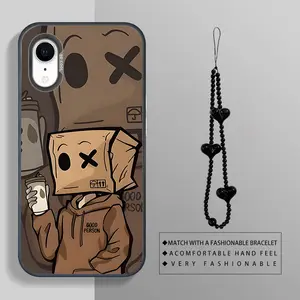 For iPhone XR Headset boy with bracelet combination outfit phone Case For iPhone XR with PET Shock proof design perfect for popular Shockproof