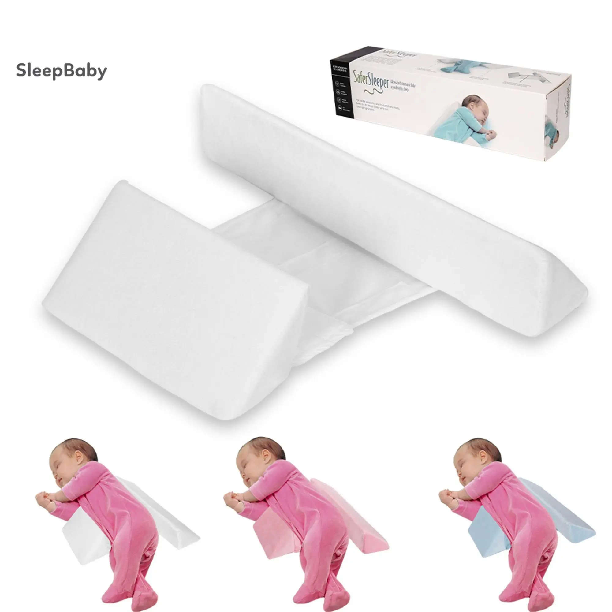 Baby Side Pillow, 45° Inclined Triangle Support Pillow With Invisible Zipper, Removable Pillowcase New Boppy Pillow Nursing