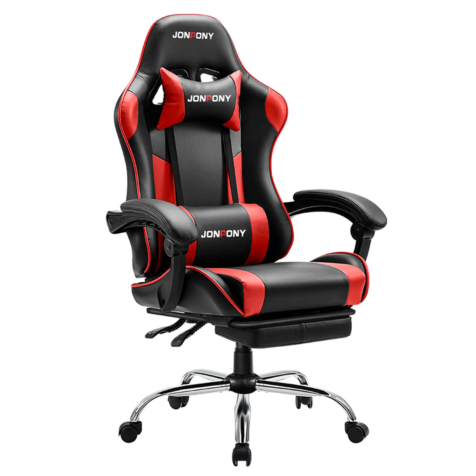 JONPONY Big and Tall Gaming Chair, Ergonomic Design, Gamer Chair PU Leather with Footrest and Lumbar Support, Computer Chair