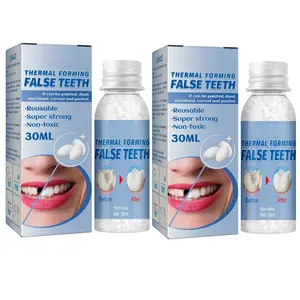2 Pack Tooth Repair Kit, Moldable False Teeth Beads for Teeth Repair, Suitable for Missing, Cracked DIY Denture Kit