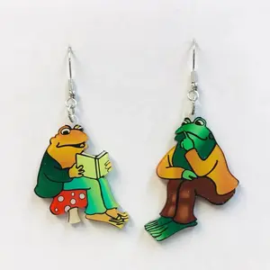 Frog Story Chatting and reading earrings