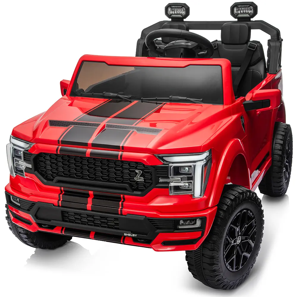 Licensed Ford-Shelby F-150 24V Kids Ride on Truck Toys for Boys Girls Toddlers with Remote & Bluetooth Licensed Ford-Shelby F-150 24V Kids Ride on Truck Toys for Boys Girls Toddlers with Remote & Bluetooth