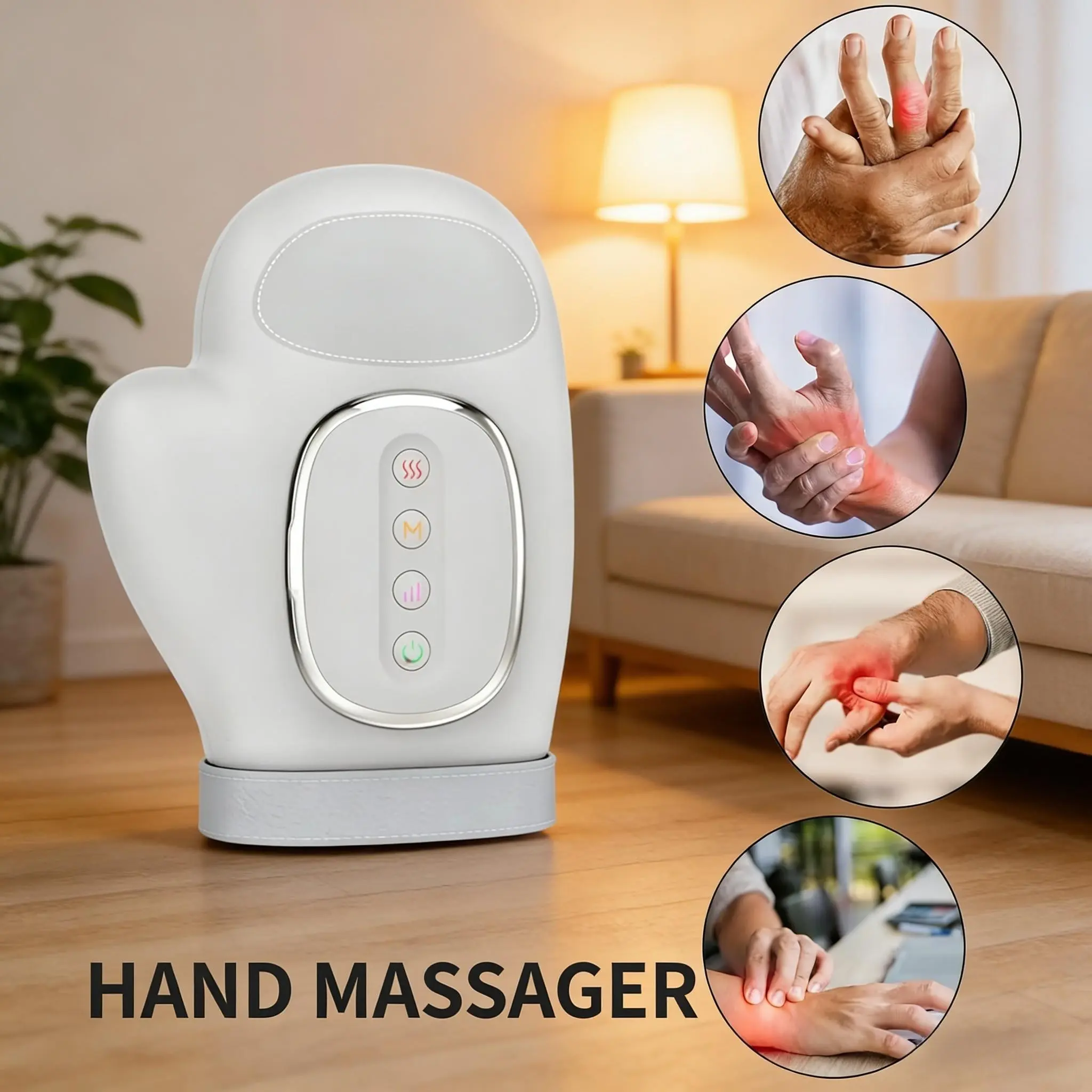 Automatic Hand Massager, USB Rechargeable Massagers, High-Frequency Vibration, Air Pressure Wrap, Finger Joint Relaxation, Relief From Wrist Fatigue, Ideal for Typists, Portable Hand Relaxation