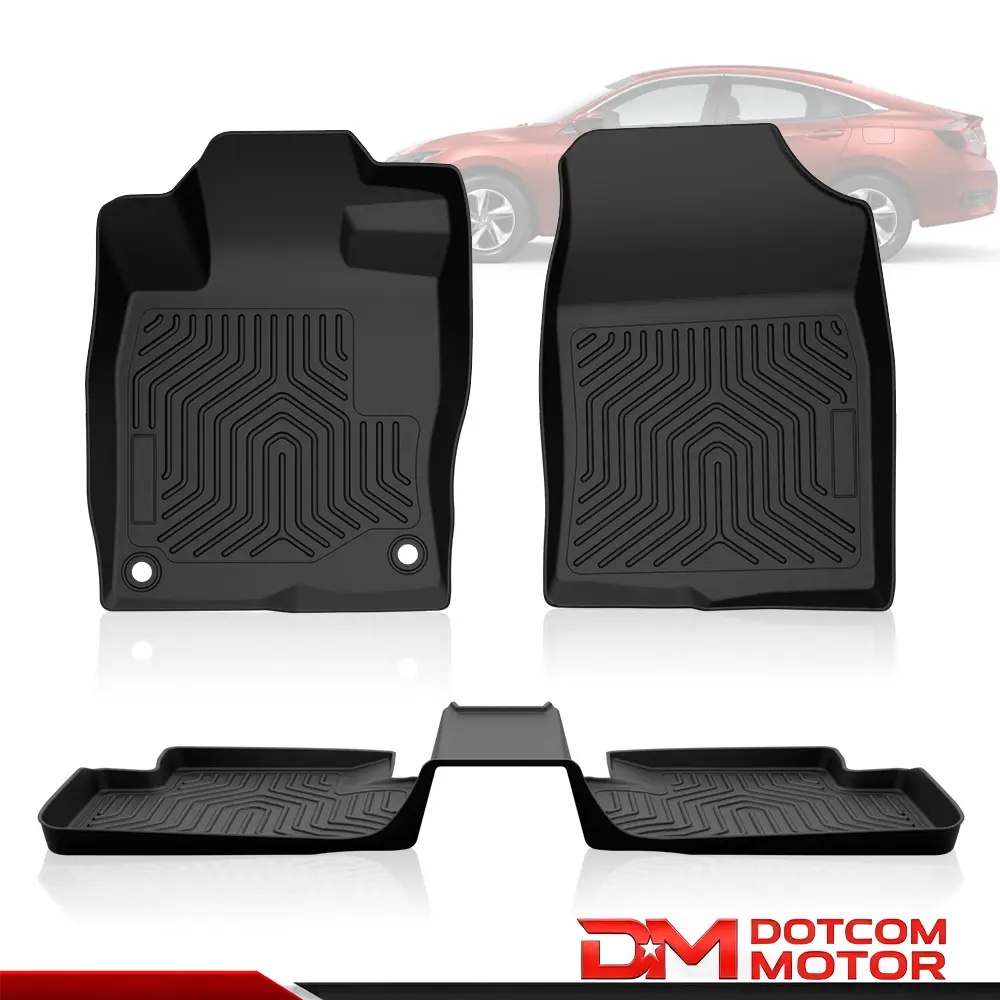 All Weather TPE Floor Mats Liners Fit For 16-21 Sedan & Hatchback Honda Civic