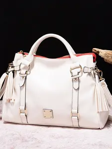 Vintage Handcrafted Soft Feel Fashionable Shoulder Bag, Elegant Commuter Bag, Commuter Women's Crossbody Purse Pg87 Large Size, PU Tote Satchel, Multi-Color Options