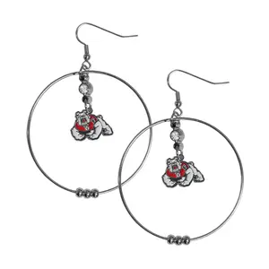 Siskiyou Sports College 2 Inch Hoop Earrings
