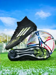 Men Women High Top Football Shoes, Football Boots, Professional Outdoor Competition Sports Shoes, Durable Design, Anti-Slip Comfortable, Youth & World Cup Special Offer