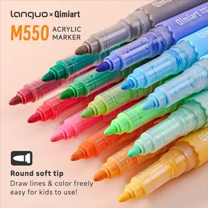 24/36/48/60 color of professional-grade color acrylic paint markers, bright colors, Suitable for painting and graffiti watercolor pens，suitable for handwriting, posters, handwriting, painting, New Year gifts, and gifts for friends
