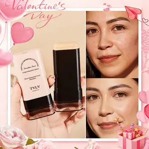 2-in-1 Concealer And Foundation Stick, Covers Dark Circles And Blemishes, Waterproof And Sweat-Resistant, Creates Flawless-Looking Makeup, The Perfect Valentine'S Day Gift, Cosmetic