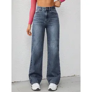 Women’s high-waisted straight-leg jeans and pants, classic style, multicolor, comfortable casual loose fit, suitable for everyday wear and travel GARMENTARY