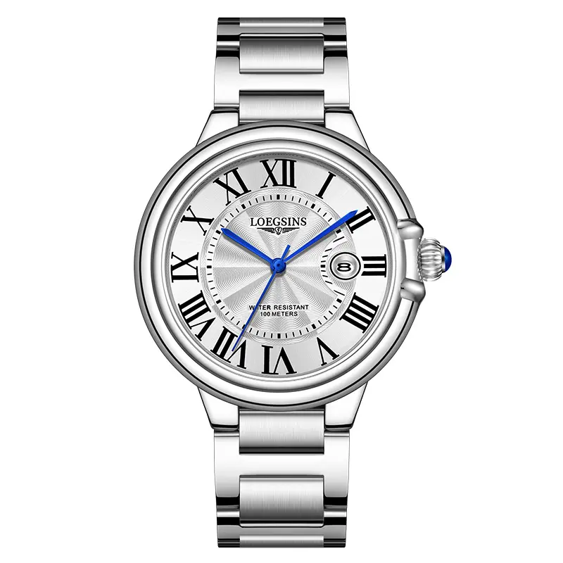 LOEGSINS Men’s Premium Watch Model 568, automatic mechanical watch, balloon dial design, with precise chronograph function, 30 meters water resistant, easy to pair for everyday wear and work, very stylish