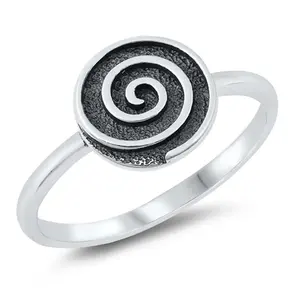 Spiral Ring - Oxidized 925 Sterling Silver