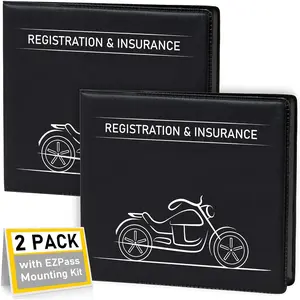Car Registration and Insurance Holder, Car Document Holder, Vehicle Registration and Insurance Card Holder, Wallet for Auto, Trailer, Motorcycle, Truck, Vehicle Paperwork Organizer (2 Pack)