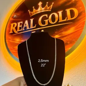 Cadena de Oro Real 10K Corte Brillo 2.5mm