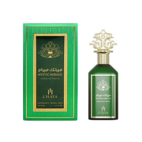 L’Haya Mystic Mirage Extrait de Parfum 100ml, Unisex Non-Toxic Elegant Perfume, Arabic-Inspired Aromatic Woody Scent with Peppermint Notes