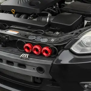 Quick Release Fastener Kit: Button Hood Pins with Lock Washers, Bumper Trunk Latch Installation Parts for Cars Trucks SUVs. Simplify Installation, Boost Safety & Security on Front Rear Bumpers, Hoods. Automotive Accessories