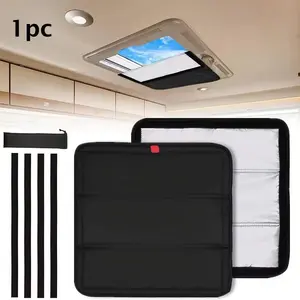 RV Sky Curtain, Air Change Window Cover Sunshade, Blackout Blocking Camping Trailer Fan Cover Privacy Curtain Paste Style Sunshade RV Screens, RV Curtains, Durable Sun Shade