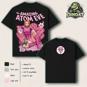 Atom Eve Invincible T Shirt Graphic Tee, Gildan Heavy Cotton menswear Superhero Hoodie, crewneck Sweatshirt Streetwear Gift for Fans Unisex Style Tees