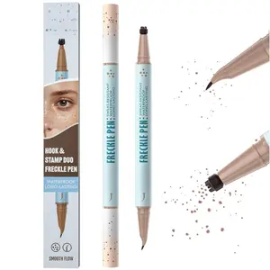 2-in-1 Dual Ended Microblading Freckle Pen & Freckle Stamp,Waterproof Freckle Stamp & Precise 15° Tip for Lifelike Freckle Makeup,Make up,Last 24Hrs.