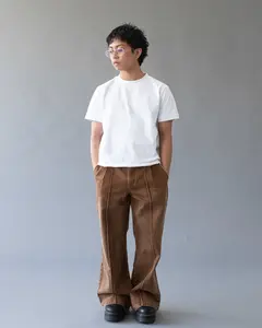 Pleated Denim Jeans
