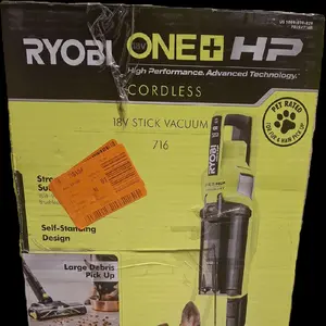 Ryobi 18V One Plus HP Pet Stick Vacuum 716 Cordless High Performance Advanced Technology Self Standing Design Large Debris Pick Up (Tool only )