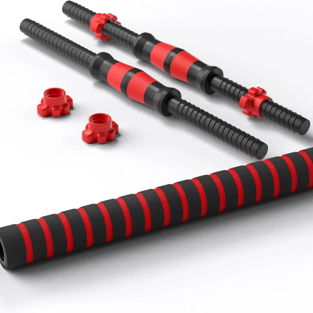 Adjustable Dumbbell Bar Handle Set, Multi Size Fitness Bar Suitable for 1 Inch Weight Plates, Home Gym Strength Workout Accessories, Home Workout Gear, Gym Equipment