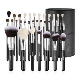 【Father's Day】VEVOR 34-Piece Makeup Brush Set, Professional Brushes Kit for Foundation Blending Eyeshadow Concealer Blush - with Soft Bristles, Ergonomic Wood Handle, Travel-Friendly Case Included