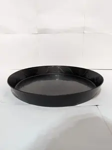 14" Heavy-Duty Black Plant Saucer – Indoor/Outdoor Drip Tray