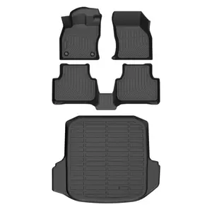 KELCSEECS Volkswagen VW Jetta 2012-2018 2019-2026 Floor Mats & 2019-2026 Cargo Liners All-Weather TPE Front & Rear Row & Trunk Mats  Accessories Non-Slip Custom Fit Waterproof Easy Clean Eco-Friendly Safe Durable 3D Laser Scans