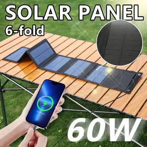 Portable USB Foldable Solar Panels Charger, Recharge Phone & Tablet, Outdoor Camping Home Use, Compact Design, Efficient Power Supply Solution, High Efficiency Solar