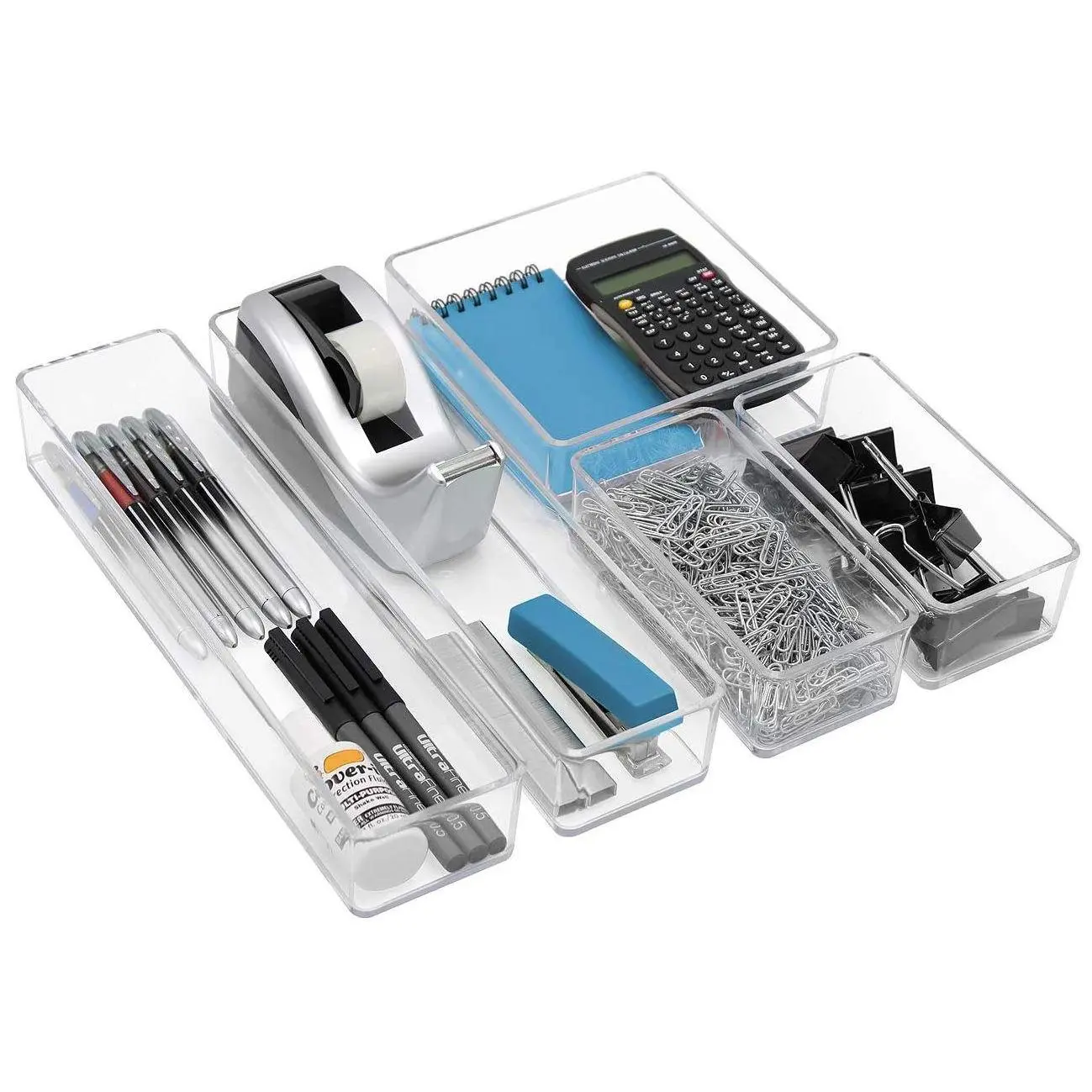 Sorbus Clear Drawer Organizer 5-Piece Set