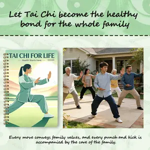 Fitness Plan Spiral Notebook | Tai Chi Fitness Guide | Includes 5-Minute Morning Tai Chi Routine, Breathing Meditation Records, Emotion and Energy Journal | A5 Size | Practice Progress Tracking, Health Assessment Form | The Best Wellness Gift for Yourself