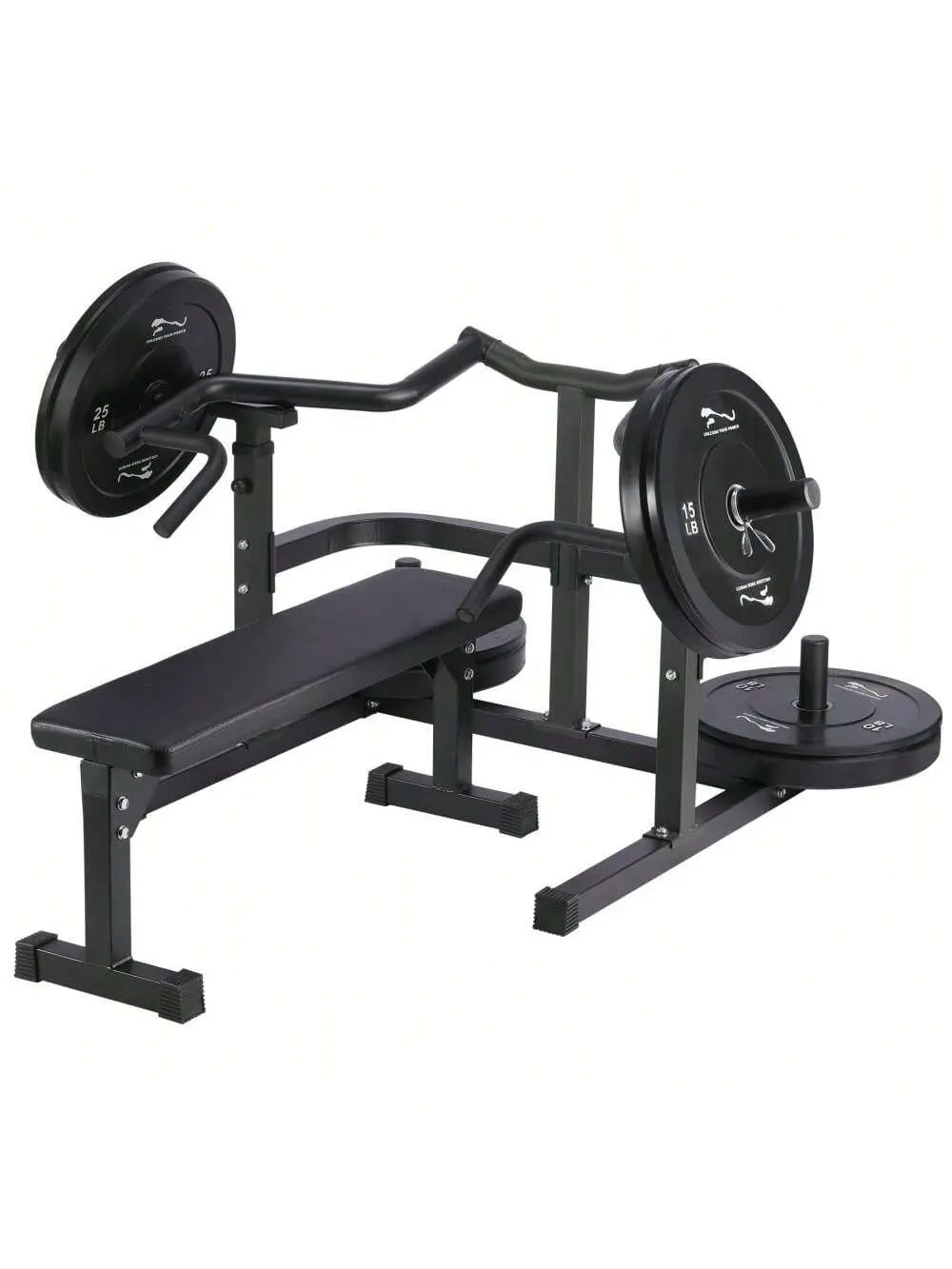 Gaomon Heavy-Duty Steel Frame Chest Press Machine - Home Fitness Equipment with Adjustable Flat Platform, Versatile Rack, Independent Arms, Smooth Bearings for Strength Training, Sturdy Home Gym Gear Prioritizing Safety, Chest Press Machines