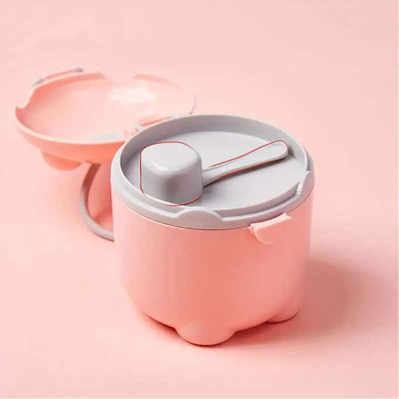 Breastmilk Storage Containers - Large Cute Cartoon Plastic (Polypropylene) Compartmental Dispenser, Portable Refillable for Baby Food & Travel