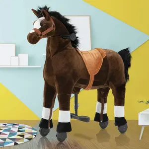 LInor Ride on Horse for Big Kids - 35.43'' Height, Riding Horse Mechanism, No Battery or Electricity, Plush Material, Max Load 165LBS Seat Play Cute