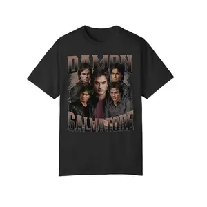 Damon Salvatore T-shirt , Damon Salvatore The Vampie Diaries Bootleg T-shirt,The Vampire Diaries  Sweater ,Salvatore shirt, TVD Fan Gift, Cotton Fit