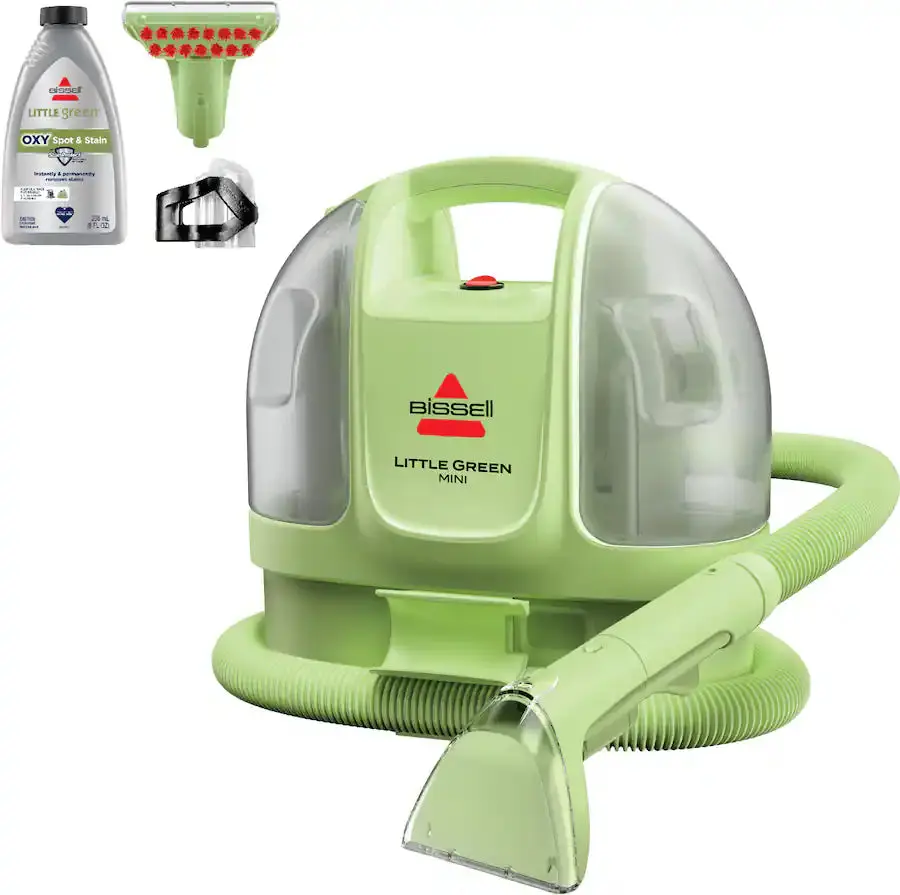 Bissell Little Green Corded Portable Carpet & Rug Cleaner (Model 4064) - Lightweight Portability Home Cleaning Machine with Sprays, Scrubs, Suction for Car Interiors
