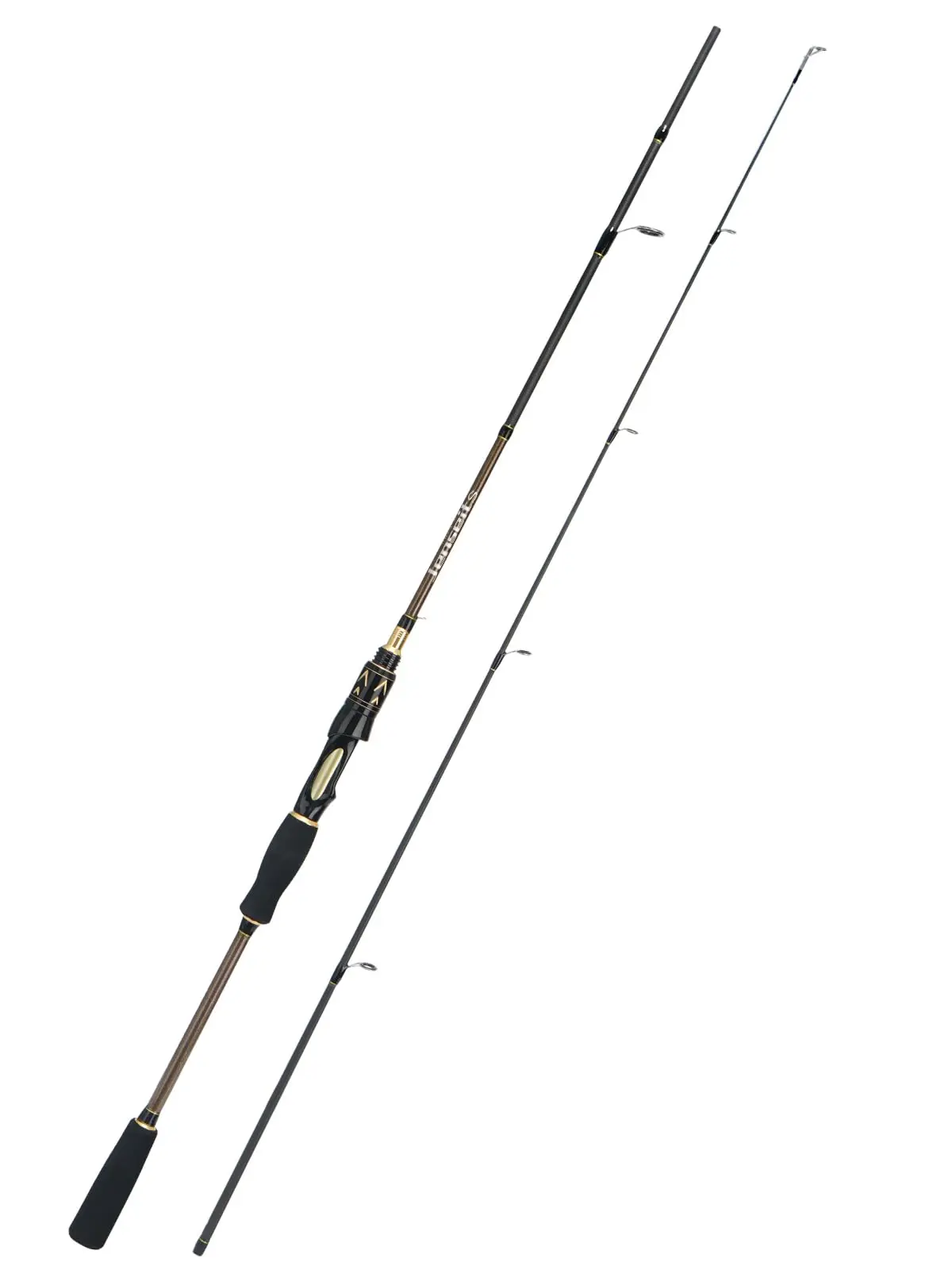 【Summer Wins】Jenseits Carbon Fiber Fishing Rod for Beginners, 2-Piece Spinning and Casting Pole with Stainless Steel Ceramic Guides, Fast Action for Bass, Trout, and Surf Fishing, Fishing Pole