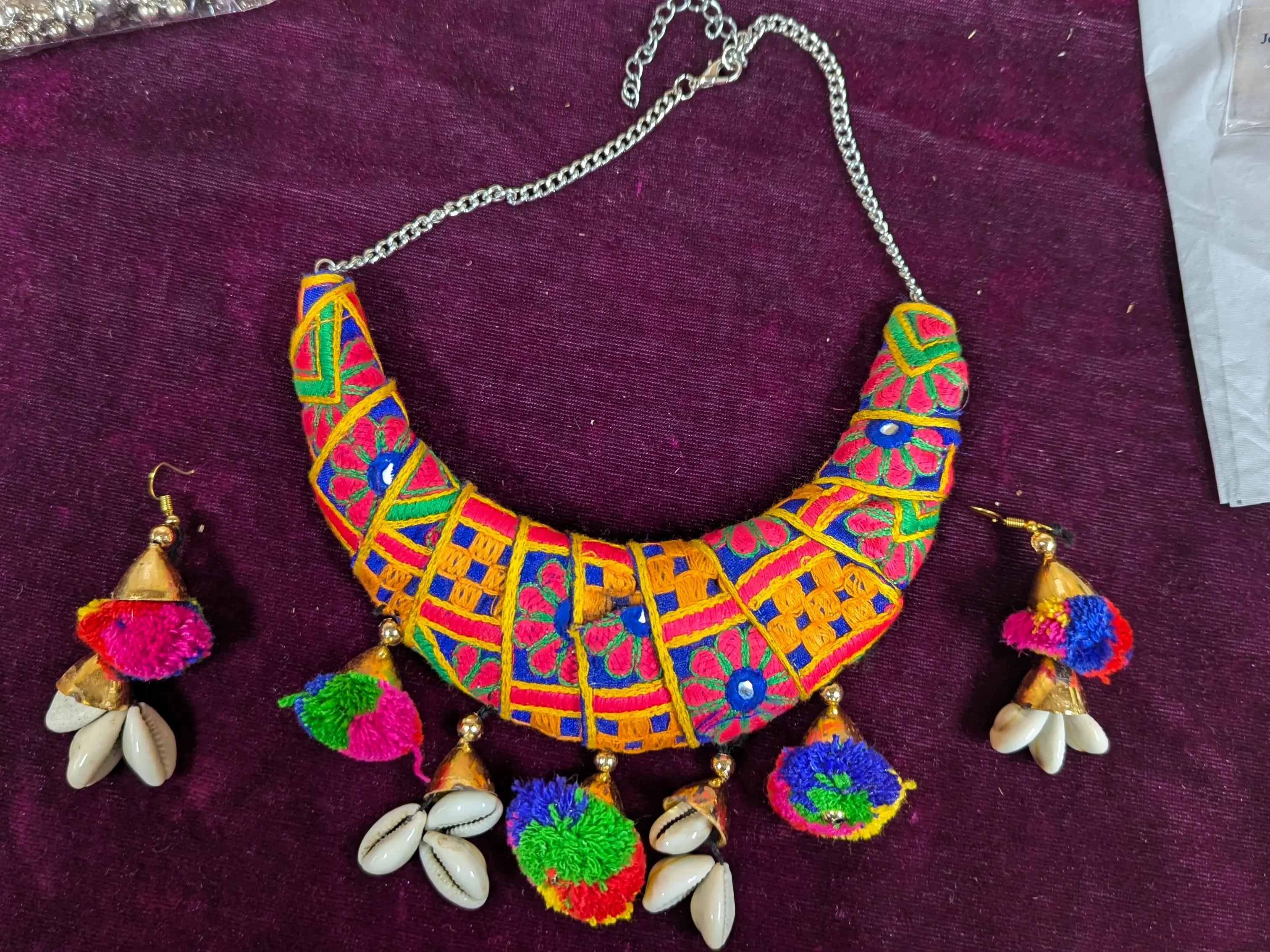 Oxidized Jewelery for Navratri 2026- Traditional Silver Necklace Set with Earrings and Pendant