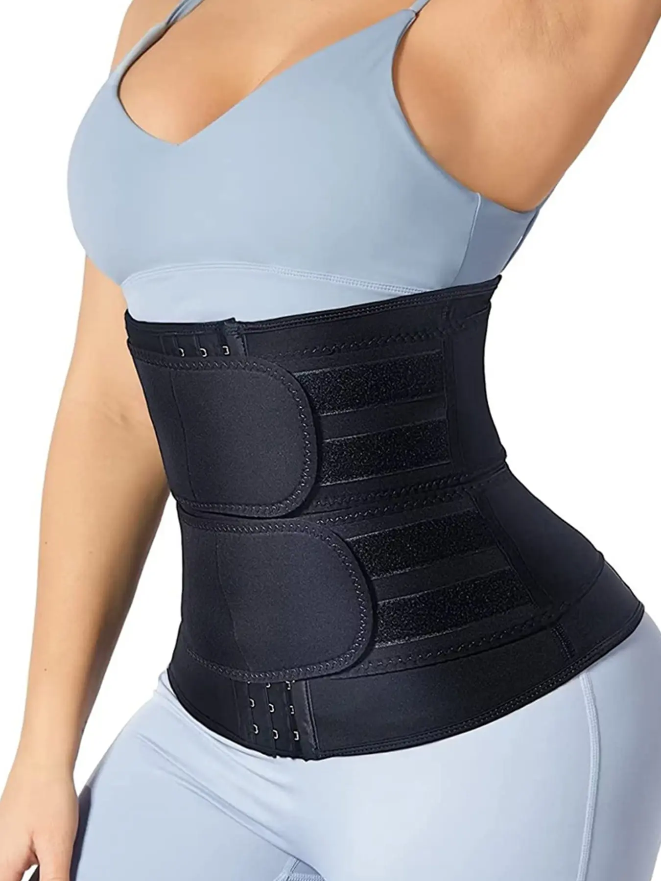 Women's Waist Cincher Belt, Three-Row Buckle Design, Sweat Enhancing Workout Belt, Slimming Body Shaper, Sports Waist Trainer, Workout Waistband, Waist Trimmer Cincher, Sporty Waist Slimmer, Exercise Waistband, Fitness Waist Trainer, Shapewear Sport Belt