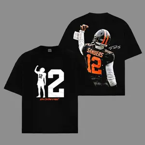 Shedeur Sanders 12 Celly For Dawg Pound Cotton T-Shirt, Browns Football Fans Outfit, Game Day Outfits, Gift For Football Fans, Football Graphic Shirt