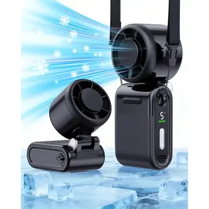 Mini Portable Handheld Turbo Fan, 3 In 1 with Rechargeable Battery,Up to 12 Working Hours, Mini Small Pocket Fan with 5 Speeds for Travel/Vacation/Concerts/Office/ Gift for Mother day& personal