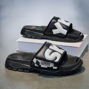 Men’s Summer New Arrival Trendy Premium Single-Strap Slide Sandals for Outdoor Sports, Casual Beach Wear, Non-Slip, Durable