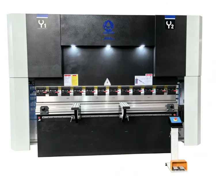 High-Quality 80T/2500mm Black and Gray Bending Machine with DA66T Controller System, 6+1 Axes, Customizable Mold Set, Ft Switch, High Accuracy Backgauge, Ball Screws Linear Guide, Aluminium & Carbon Steel Construction, Electromagnetic Force Clamping, Foot