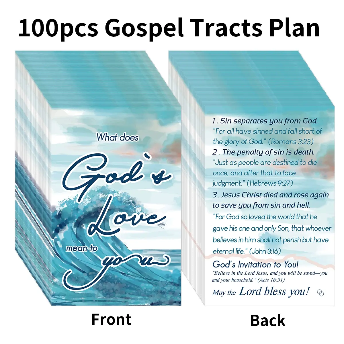 100pcs Inspirational Gospel Tract Cards - "What Does God's Love Mean to You" Christian Prayer Mini Postcards, Pocket-Sized Bible Verses Cards, Encouraging Phrases, Positive Cards, Quote Cards, Perfect for Daily Office Use & Good Luck